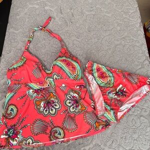 VENUS women’s 2 piece tankini Coral Paisley Bikini Set size 12